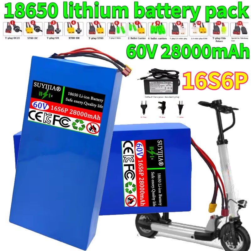 60V 30Ah Electric Scooter Battery - Nieuwe 16S6P 60 V 28Ah 18650