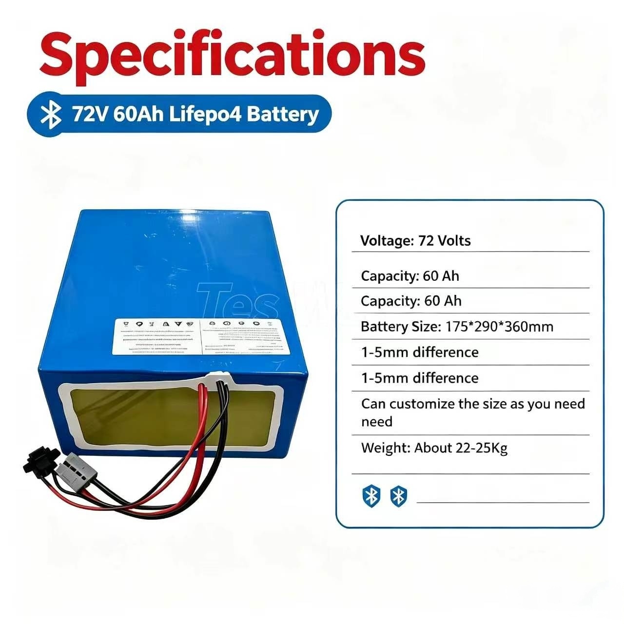 Lithium 72V 60Ah LiFePO4-batte - 72V 60Ah Lifepo4 Battery Pack recensie en prijs