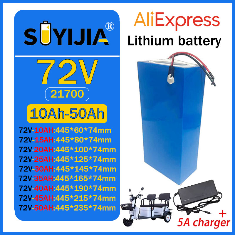 72V 50Ah 45Ah 20Ah 25Ah 30Ah 3 - 60V 30Ah Electric Scooter Battery recensie en prijs