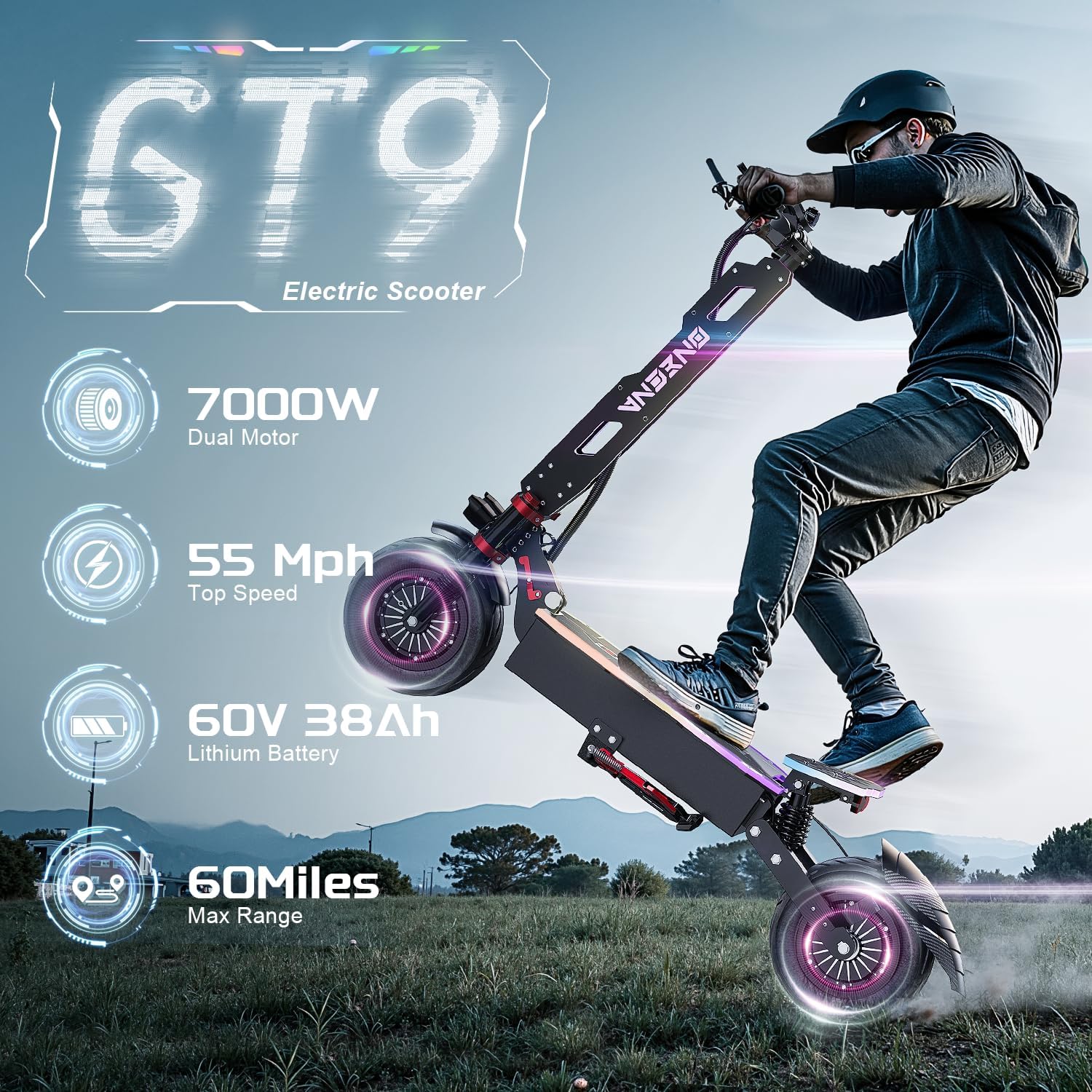 ONECNA NEW GT9 GT8 GT7 elektri - 60V 5600W Dual Motor Electric Scooter recensie en prijs